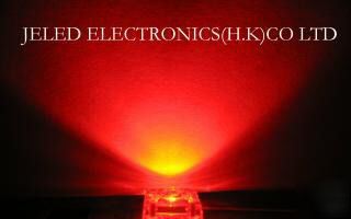 New 500X superflux red 3MM r/h led lamp 13,000MCD f/s