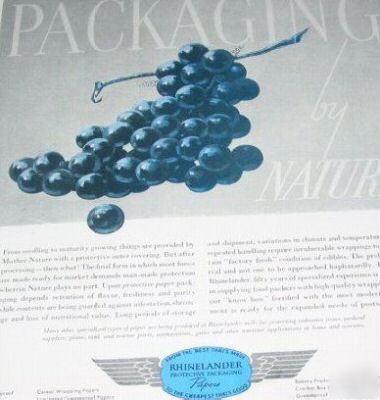 Rhinelander packaging papers produce art -3 1945 ads