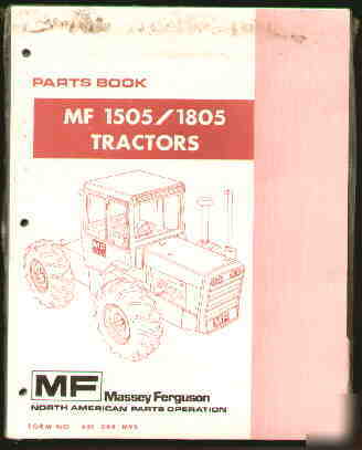Massey-ferguson mf 1505 1805 tractor parts book 1976.
