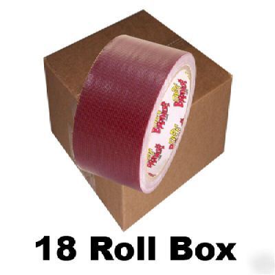 18 roll box of burgundy duct tape 2