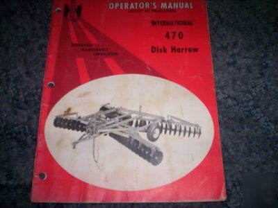 Case ih 470 disk harrow operators setup manual book 