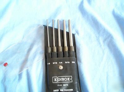 Set of 'drive pin punches' by kenrok x 5 
