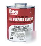 Lot of 10 cans of oatey all purpose cement - 8 oz cans 