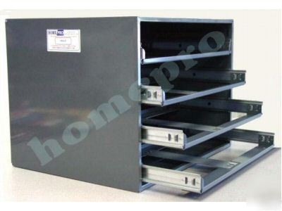 Storage cabinet rack for 4 lge parts drawers