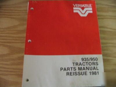 Versatile 935 950 tractors parts manual 1981