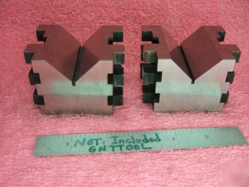 Starrett 568 v-blocks (2) w/clamps xlnt toolmaker 