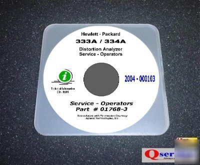 Hp 333A / 334A distortion analyzer service - ops manual