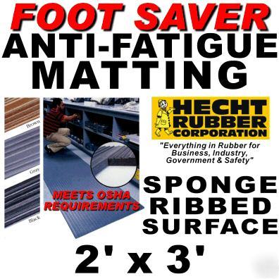 2 x 3 vinyl sponge anti fatigue mat matting office work