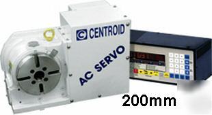 Programmable cnc rotary table 4 axis 200MM ac servo
