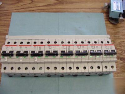 Abb model vde 0660 bank of circuit breakers, 8 pieces