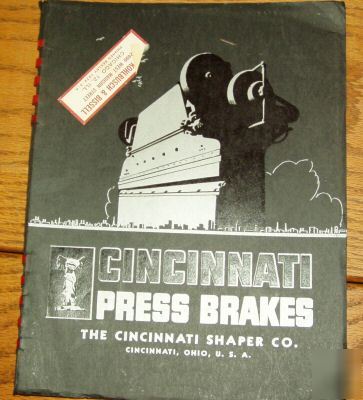 Cincinnati mechanical press brake sales brochure manual
