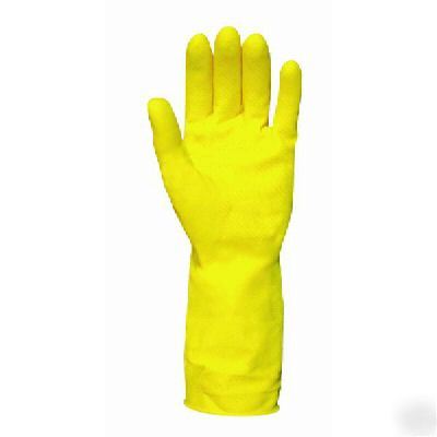 New 2 prs yellow latex rubber gloves small item