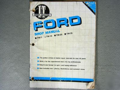Ford tractor shop service manual tw-5, 15, 25, 35 1990 
