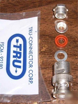 Connector bnc male clamp tru-9111 lot of 10 pieces