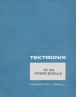 Tek TM506 service/opr manual in 2 res +txtsrch +extras 