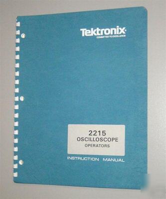 Tektronix tek 2215 oscilloscope orig operators manual