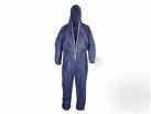 Blue disposable coverall/boilersuit - box of 50 - xxl
