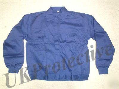 Navy zip front work jacket - size extra large