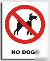 No dogs sign-adh.vinyl-200X250MM(pr-024-ae)