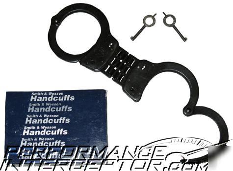 Smith & wesson black hinged handcuffs s&w 300 police