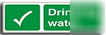 Drinking water sign-s. rigid-450X150MM(sa-068-rq)
