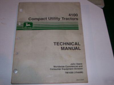 John deere 4100 compact utility technical manual