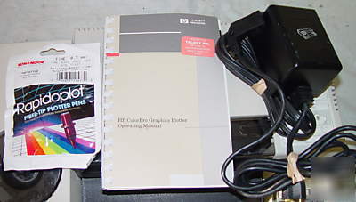 New hp 7440A colorpro plotter, manual, set of pens