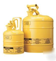 Justrite type i safety can - 3 gallon (yellow)