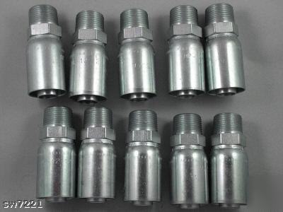 (10) mp-16-16 male pipe hydraulic hose ends/fittings