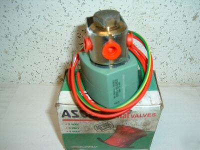 Asco 3 way solenoid valve brass 1/8