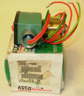Asco red hat ii general service brass valve 8262G261V