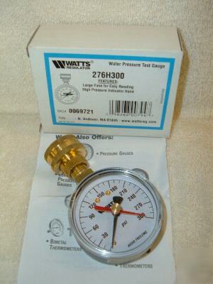 Water pressure test gauge 0 to 300 psi watts # 276H300