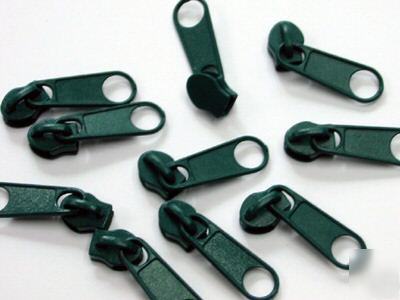 #5 nylon coil zipper sliders long (869) dark green 50PC