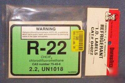 R-22 refrigerant labels 10 pk
