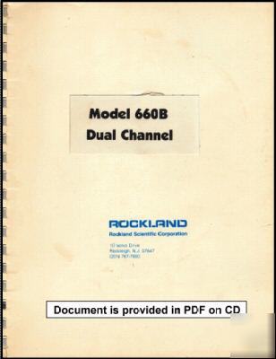 Rockland / wavetek 660B service / operating manual (cd)