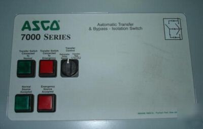 1600 amp asco automatic transfer switch w/ bypass iso.