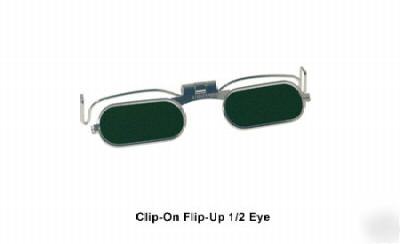 Clip on flip up half eye welders glasses free shipping