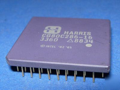Cpu CG80C286-16 harris pga gold vintage in socket