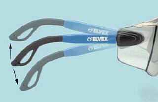 Elvex mirror safety glasses - adjustable temple