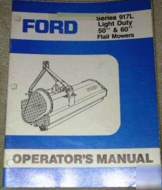 Ford 917L flail mowers operators manual