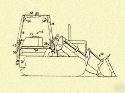 Caterpillar tractor roll-over cage us PATENT_G089