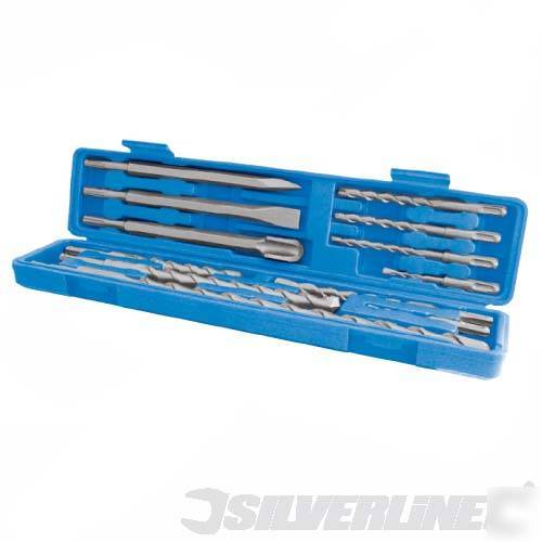12PK sds drill bit / steel set & case 633750