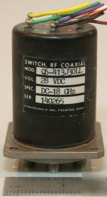 Dynatech/u-z 6PDT sma switch dc-18GHZ model Q6-413J30LL