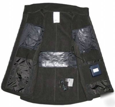 Electric heating vest, techniche, black, large free s/h