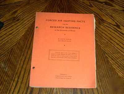 Vintage forced air heating facts - univ. of illinois