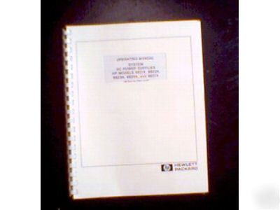 H.p. operating manual for system dc power supplies