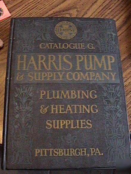 1927 harris pump co. pittsburgh pa catalogue catalog