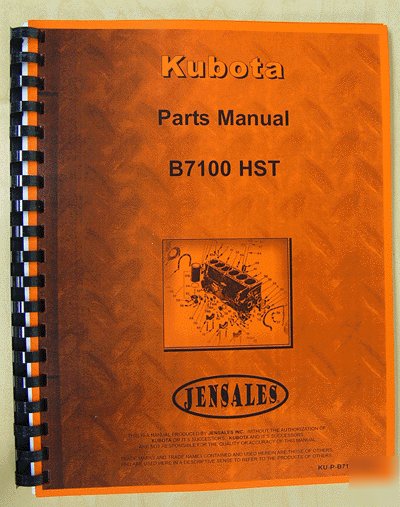 Kubota B7100 hst parts manual (ku-p-B7100 hst)
