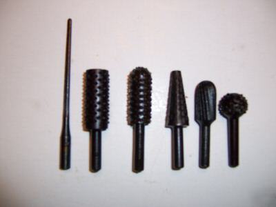 New 5 rotary rasps/files/burrs and 1TAPERED rotary file 