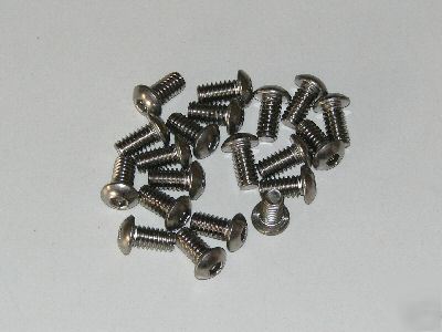 20 of stainless steel button head screws 1/4